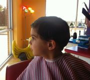 Leo's first haircut